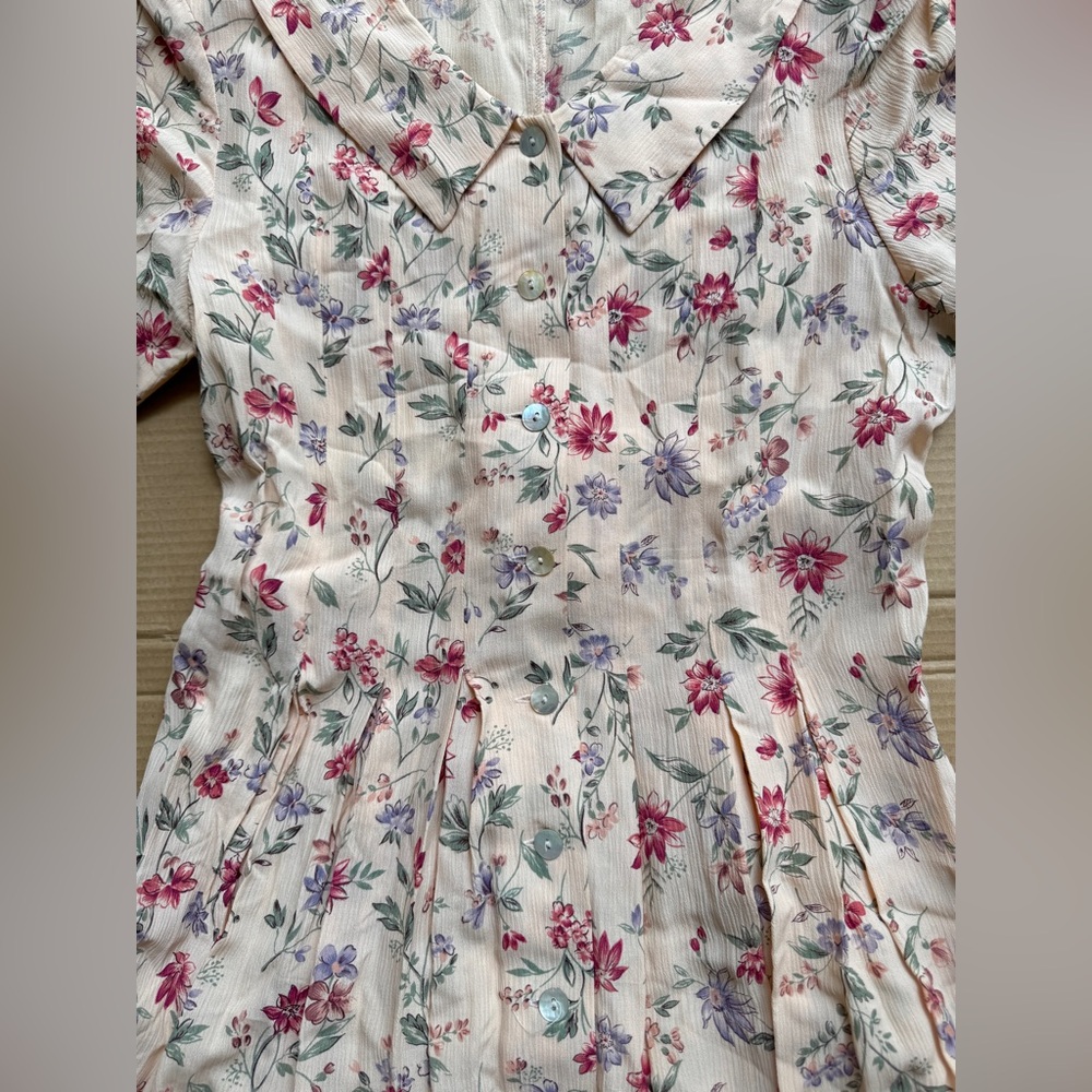 Talbots Women’s Button Down Floral Pattern Dress … - image 4